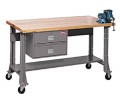 Adjustable Height Mobile Work Bench, 72"L  795202  811070