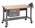 Adjustable Height Mobile Work Bench, 60"L  795201  811069
